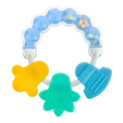 Akuku barškutis su 3 kramtukais, A0413 - Čiulptukai ir kramtukai