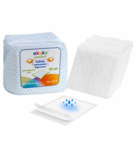 Akuku kūdikio pervystymo paklotai COMFORT, 40x60, 30 vnt., A0377