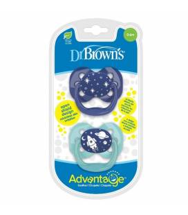 Dvipusiai Advantage čiulptukai Dr. Brown's 0-6 mėn., 2 vnt. Space