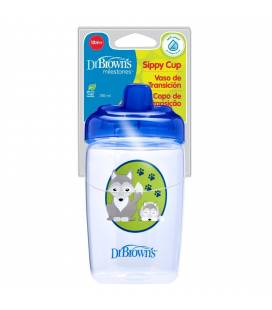 Gertuvė Dr. Brown's kietu snapeliu (nuo 12 mėn.) 350ml, mėlyna