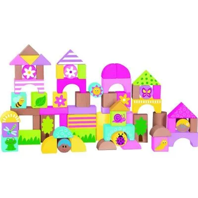 Medinės kaladėlės su paveikslėliais 66 vnt 2+