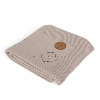 Cebababy pledas megztas 90x90 rudas