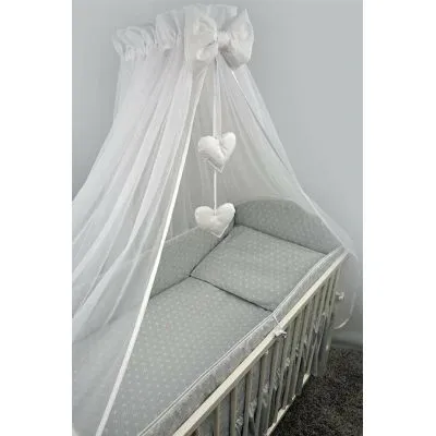 Ankras 6 dalių patalynės komplektas "Rozeta" pilka