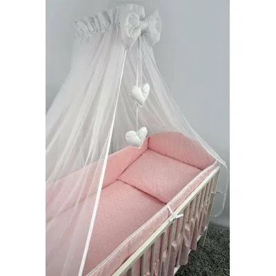 Ankras 6 dalių patalynės komplektas "Rozeta" rožinė