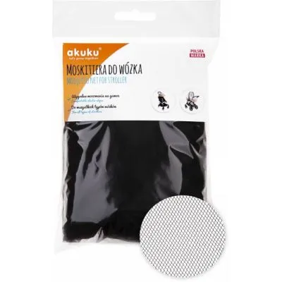 Akuku universalus tinklelis nuo vabzdžių vežimėliui, A0446-BLACK - Vežimėlių lopšiai, vokeliai, rankinės ir priedai