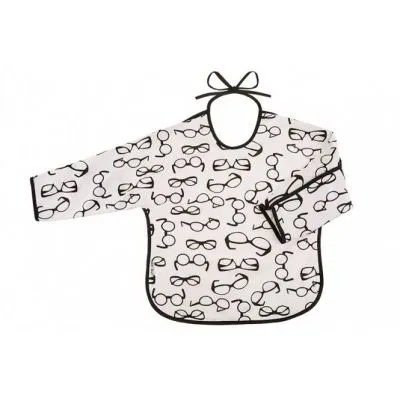 Akuku seilinukas ilgomis rankovėmis, 34x34cm, А1744 -GLASSES - Seilinukai ir kaklaskarės