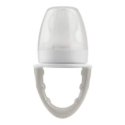 Pirmas, silikoninis, šviežio maisto maitintuvas Dr. Brown's, pilkas