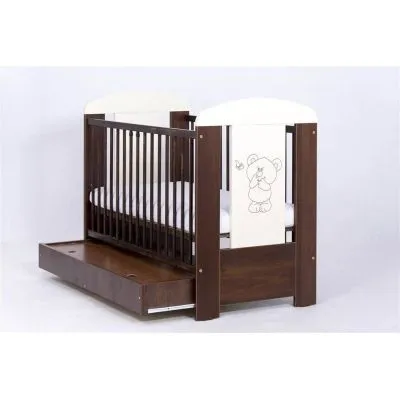 Drewex lovytė meškiukas su drugeliu, su stalčiumi, ruda-balta