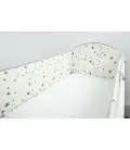 Ankras 360 cm. aizsargs gultiņai "Stars", Pelēka