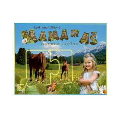 Lavinamoji dėlionė "Mama ir aš. Naminiai gyvūnai“, 2+