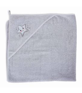 CebaBaby rankšluostis su gobtuvu 100x100 pilka, žvaigždė