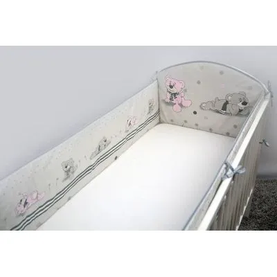 Ankras 360 cm. apsaugėlės lovytei "Meškiukai", Pilka