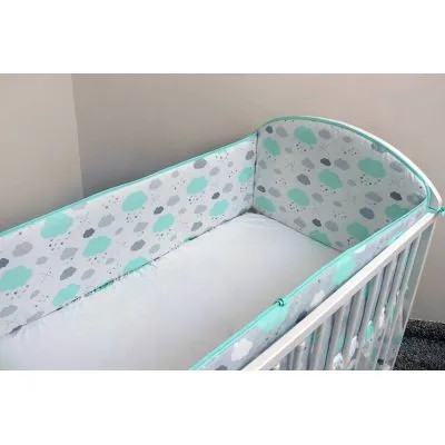 Ankras 360 cm. apsaugėlės lovytei "Debesėliai", Mėtinė