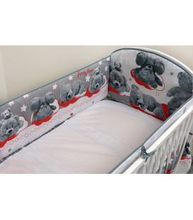 Ankras 360 CM. apsaugėlės lovytei "FUNNY BEAR", Pilka