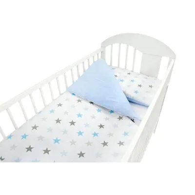 120/90 cm. Ankras 2 dalių patalynės užvalkalų komplektas "Žvaigždės", Mėlyna