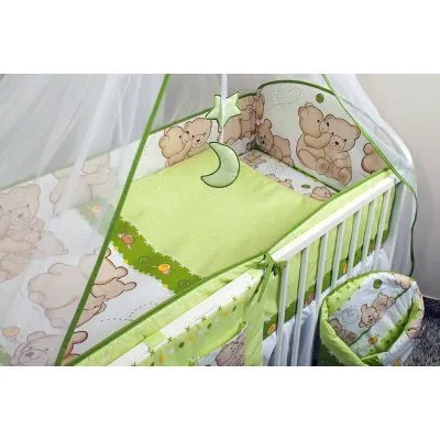 ANKRAS 360 CM. APSAUGĖLĖS LOVYTEI "MEŠKIUKAI", Žalia