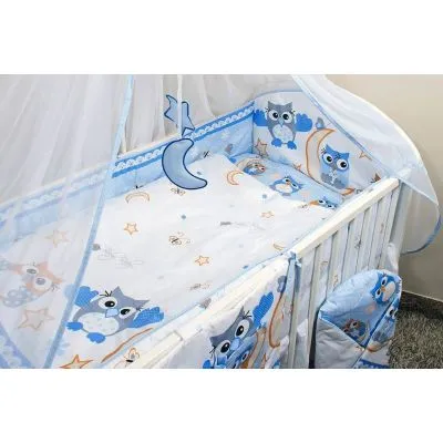 ANKRAS 360 CM. APSAUGĖLĖS LOVYTEI "PELĖDOS", MĖLYNA