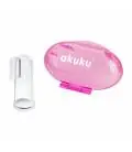 Akuku silikoninis dantų šepetėlis su dėžute, A0265-PINK