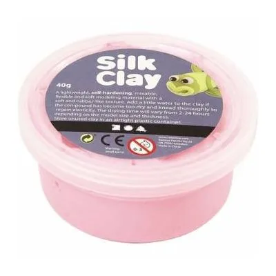 Šilkinis modelinas - rožinė spalva, 40 gr