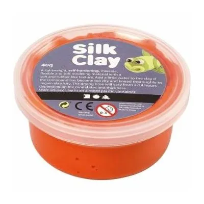 Šilkinis modelinas - oranžinė spalva, 40 gr