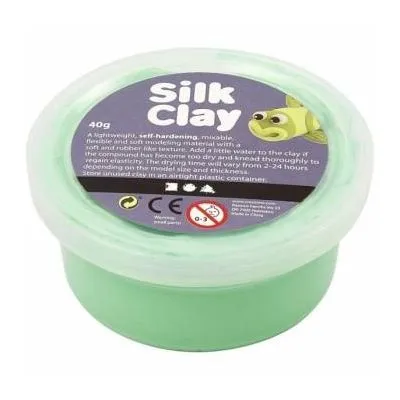 Šilkinis modelinas - žalia spalva, 40 gr