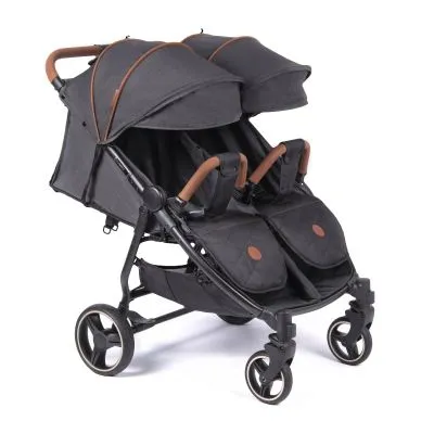 Vežimėlis dvynukams Coletto Enzo Twin, Dark grey