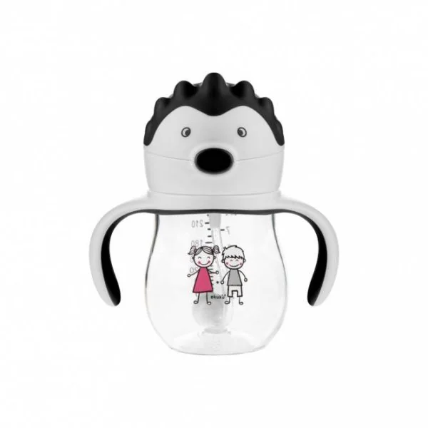 Akuku neizšļakstīšanas mācību krūze 250 ml ar svaru un diviem rokturiem, A0034