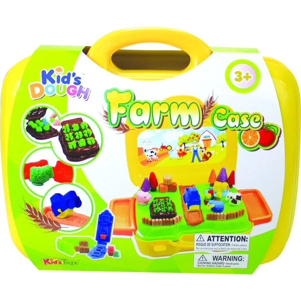 Kid's DOUGH modelino/plastilino rinkinys dėžutėje Farm Case, 11311