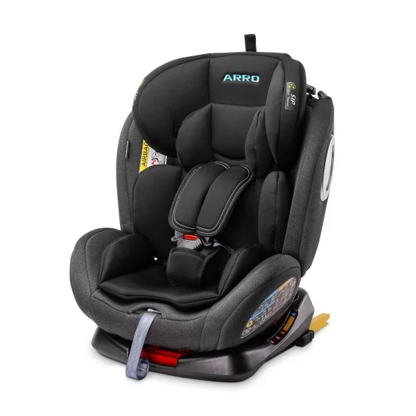 Autokrēsliņš Caretero Arro isofix 0-36 kg. 360°, Melns