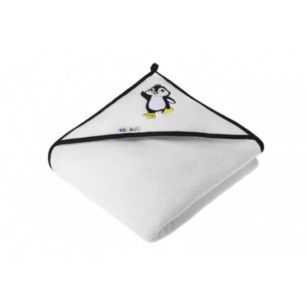 Akuku dvieļu ar kapuci 100x100cm Pingvīns, A1240