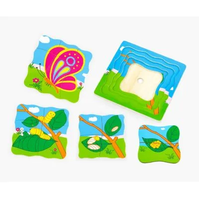 Viga Dėlionė "Augantis drugelis", 59517Vg - Dėlionės