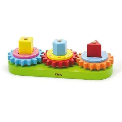 Viga pasisukančių kaladėlių rinkinys, 59611 - Mediniai žaislai