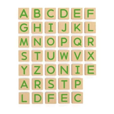 Viga medinių magnetinių didžiųjų raidžių rinkinys, 50588 - Magnetinės dėlionės