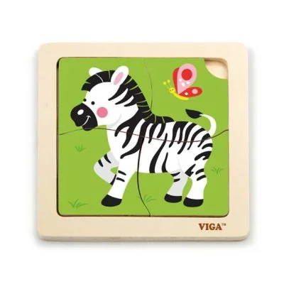 Viga medinė dėlionė "Zebras", 51317 - Dėlionės