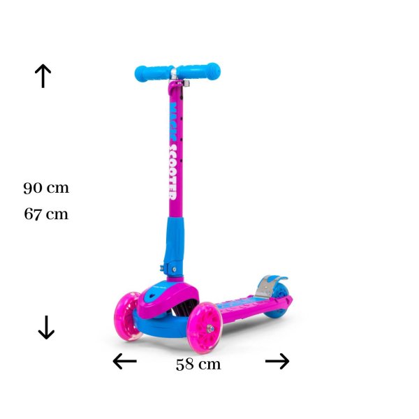 Paspirtukas Milly Mally Magic, Pink-Blue