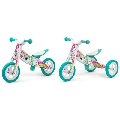 Milly Mally Dviratukas 2in1 Look, Unicorn - Triratukai