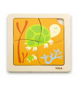 Viga medinė dėlionė "Vėžlys", 50143