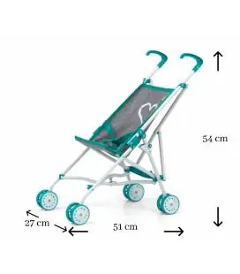 Milly Mally lėlių vežimėlis "Julia Prestige Mint" - Lėlių namai, vežimėliai ir kita atributika