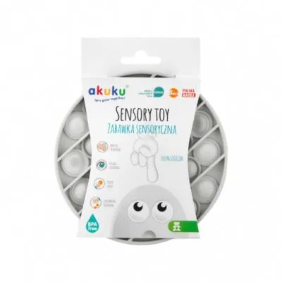 Akuku sensorinis žaislas paspaudžiami burbuliukai, grey, A0478 - Edukaciniai
