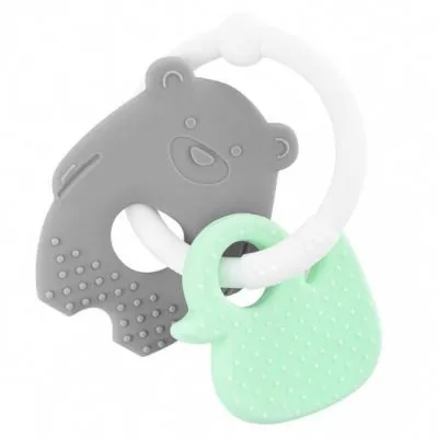 Akuku Silikoninis kramtukas BEAR/DUCK, A0126 - Čiulptukai ir kramtukai