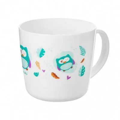 Akuku kūdikio puodelis 250 ml, OWL, A0498 - Vaikiškos gertuvės