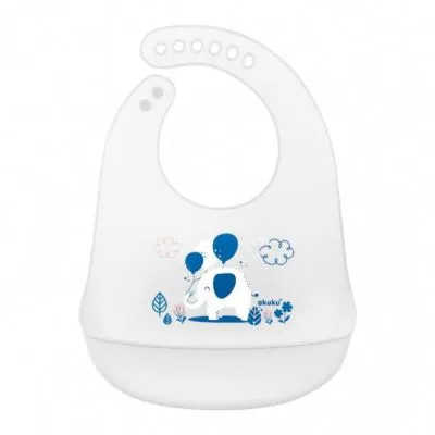 Akuku silikoninis seilinukas su kišenėle, Elephant, A0506