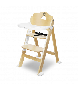 Medinė maitinimo kėdutė Lionelo Floris, White Natural