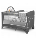 Maniežinė lovytė Lionelo Flower 2in1, Grey Scandi