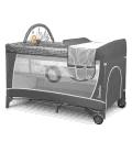 Maniežinė lovytė Lionelo Flower 2in1, Grey Scandi