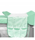 Maniežinė lovytė Lionelo Flower 2in1, Turquoise