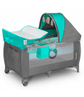 Maniežinė lovytė Lionelo Sven Plus, Turquoise Grey
