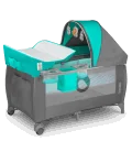 Maniežinė lovytė Lionelo Sven Plus, Turquoise Grey