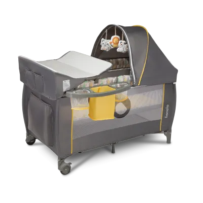 Maniežinė lovytė Lionelo Sven Plus, Yellow Scandi