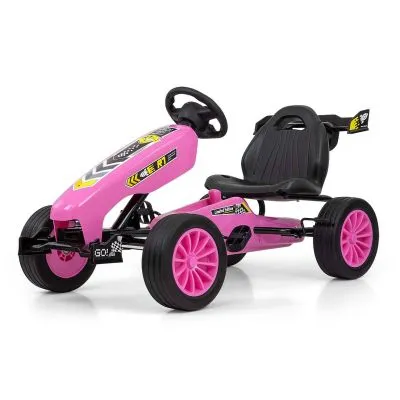 Kartingas su pedalais "Rocket", Pink - Triratukai